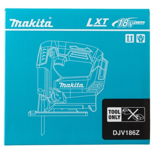 Makita DJV186Z Seghetto alternativo 18V, BL Motor, corsa lama: 18mm - Senza batterie, senza valigetta
