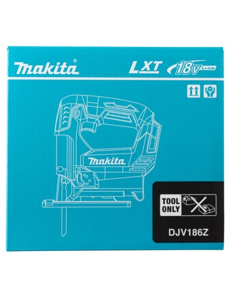 Makita DJV186Z Seghetto alternativo 18V, BL Motor, corsa lama: 18mm - Senza batterie, senza valigetta