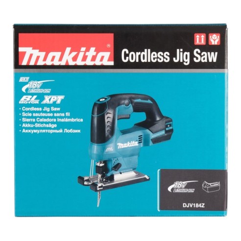 Makita DJV184Z Seghetto alternativo 18V, BL Motor, corsa lama: 23mm - Senza batterie, senza valigetta