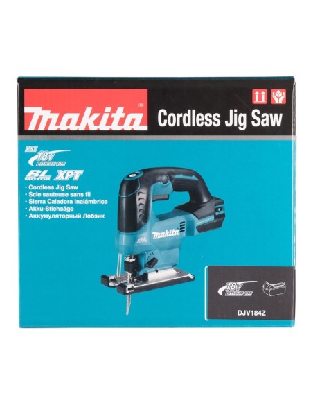 Makita DJV184Z Seghetto alternativo 18V, BL Motor, corsa lama: 23mm - Senza batterie, senza valigetta