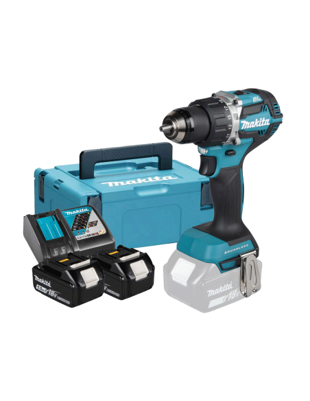 Makita DDF484RTJ Trapano avvitatore Brushless 18V - Con 2 batterie 18V 5.0Ah e caricabatterie