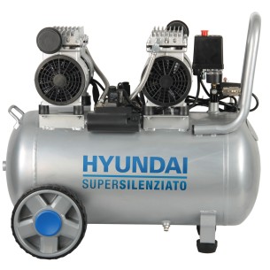 Hyundai 65706 Compressore silenziato - 50L, oilless, 8bar, 320L/m
