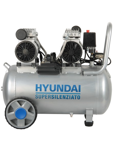 Hyundai 65706 Compressore silenziato - 50L, oilless, 8bar, 320L/m