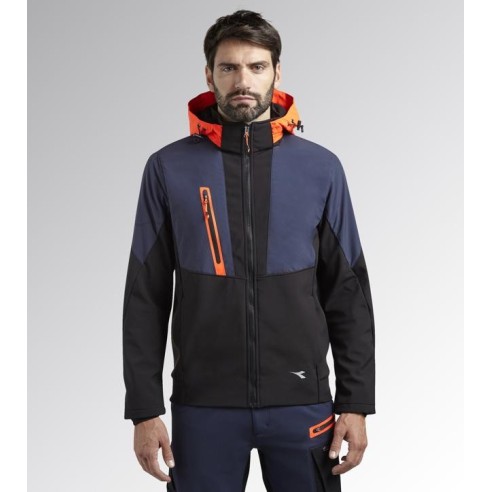 Giacca softshell hybrid nero-blu Diadora Utility