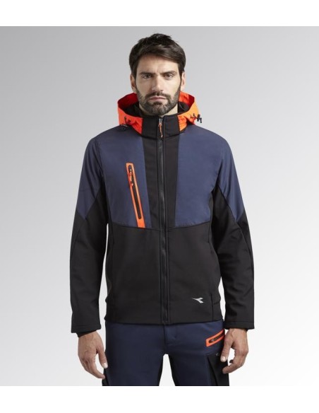 Giacca softshell hybrid nero-blu Diadora Utility