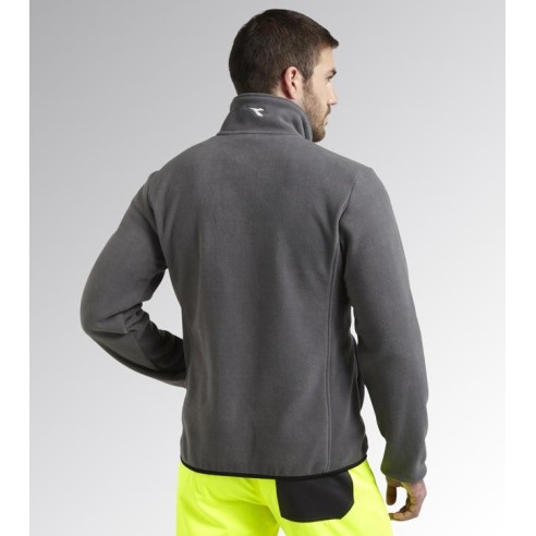 Pile full zip sweat fz Diadora Utility grigio