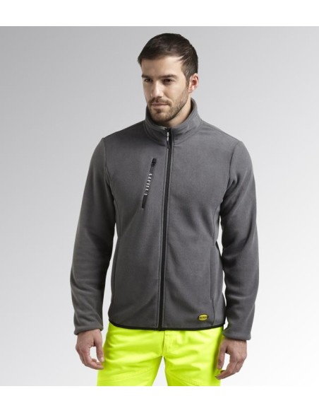 Pile full zip sweat fz Diadora Utility grigio