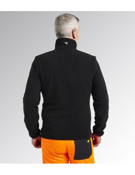 Pile full zip sweat fz Diadora Utility nero