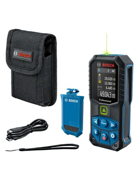 Bosch 0601072U01 Distanziometro laser GLM 50-27 CG raggio verde, 50m, Prot. IP 65