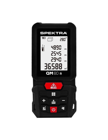 Misuratore laser QM 80 R Spektra, raggio rosso, portata 80m