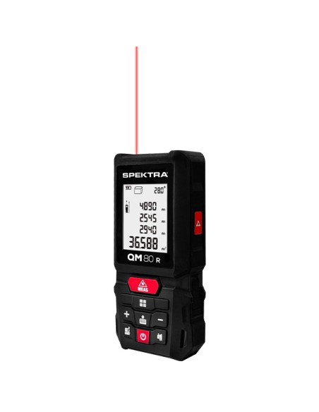 Misuratore laser QM 80 R Spektra, raggio rosso, portata 80m