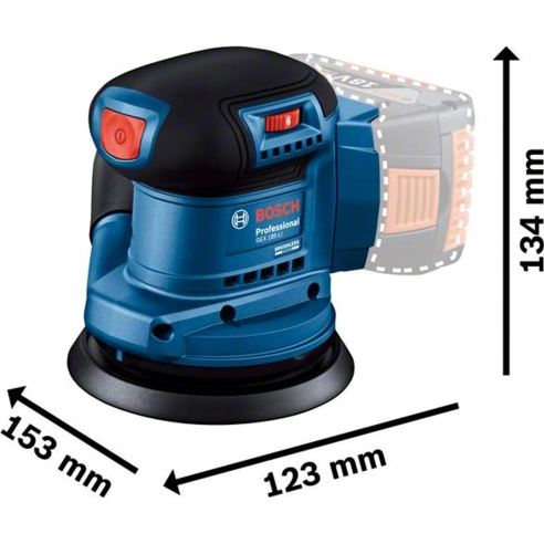 Bosch 06013A5020 Levigatrice eccentrica Gex 185-LI