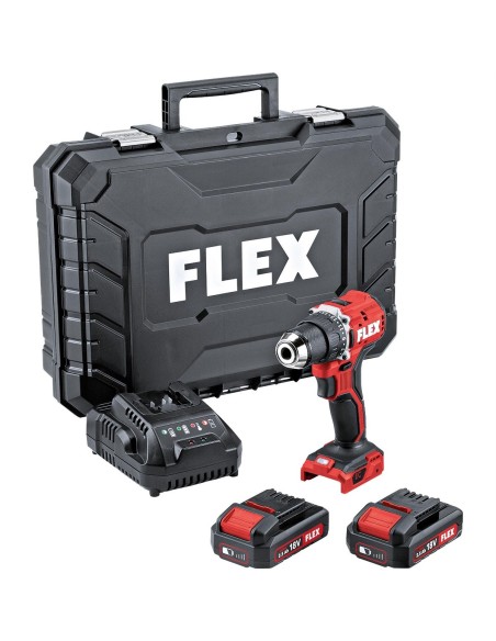 Flex PD 2G 18.0-EC LD/2.5 Set - Trapano avvitatore a percussione 18 V 65Nm + 2 batterie 18V 2,5Ah + caricabatterie