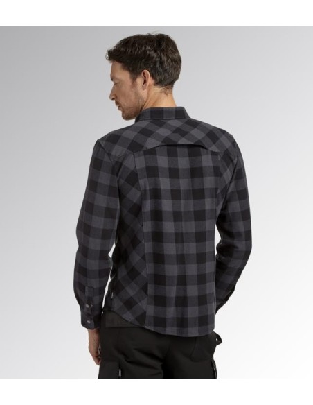 Camicia check cortina Diadora Utility nero-antracite