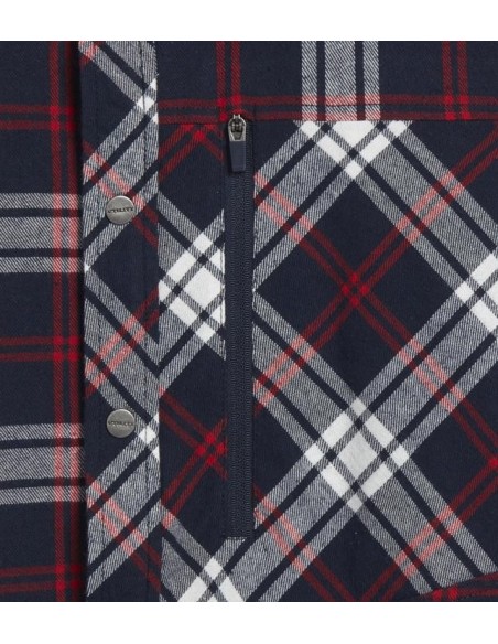 Camicia check cortina Diadora Utility blu-rosso