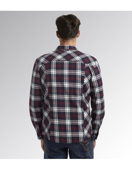 Camicia check cortina Diadora Utility blu-rosso