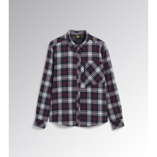 Camicia check cortina Diadora Utility blu-rosso