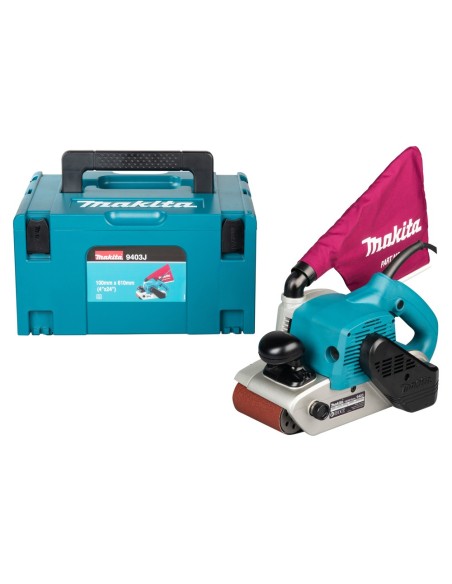 Makita 9403J Levigatrice a nastro 1.200W, vel. vuoto 500m/min, nastro: 100x610mm