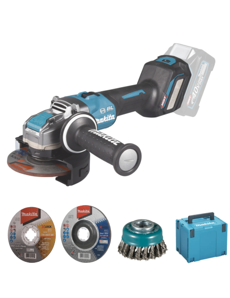 Makita GA041GZ01 Smerigliatrice angolare 40Vmax 125 mm BL - XLOCK - AFT - AWS - Senza batteria