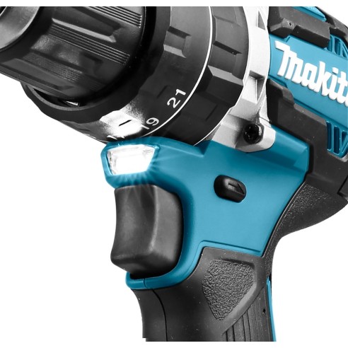 Trapano avvitatore a percussione DHP484 Makita 18V, 65Nm (senza batterie, senza valigetta)