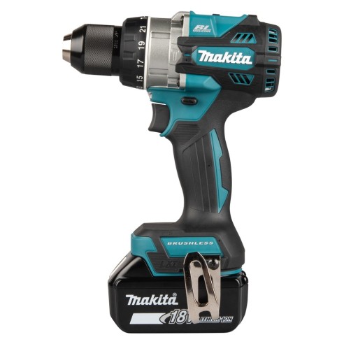 Makita DHP492RTJ Trapano avvitatore con percussione, 141Nm, Brushless - Con 2 batterie 18V 5.0Ah