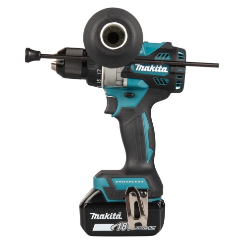 Makita DHP492RTJ Trapano avvitatore con percussione, 141Nm, Brushless - Con 2 batterie 18V 5.0Ah