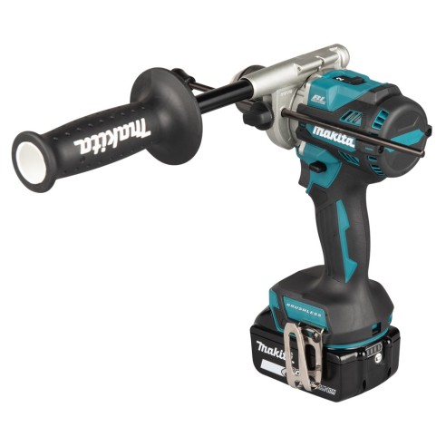Makita DHP492RTJ Trapano avvitatore con percussione, 141Nm, Brushless - Con 2 batterie 18V 5.0Ah