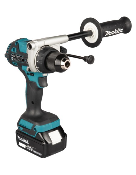 Makita DHP492RTJ Trapano avvitatore con percussione, 141Nm, Brushless - Con 2 batterie 18V 5.0Ah