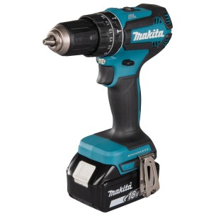 Kit Makita: DHP485 (avv. percussione 60Nm) + DTD153 (avv. impulsi 170Nm) + 3 batterie BL1830B (18V 3Ah) + caricabatterie         2