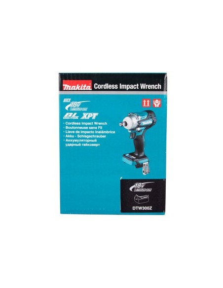 Makita DTW300Z Avvitatore ad impulsi 18V, 300Nm, BL Motor, att. 1/2" (corpo macchina, senza valigetta)