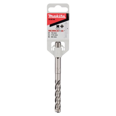 Makita B-58198 Punta Sds-Plus Nemesis Ø10x115mm 4T