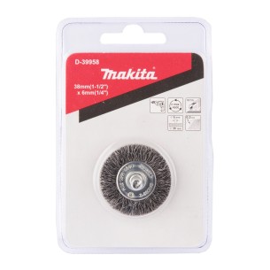 Makita D-39958 Spazzola filo d'acciaio d.38mm - Att.d. 6mm 1/4" 2