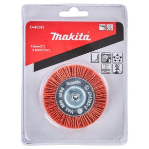 Makita D-45593 Spazzola a Tazza d.75mm  Gr.80 - Att. 6mm 2