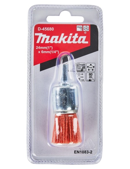 Makita D-45680 Spazzola a pennello d.24mm  Gr.80 - Att. d.6mm